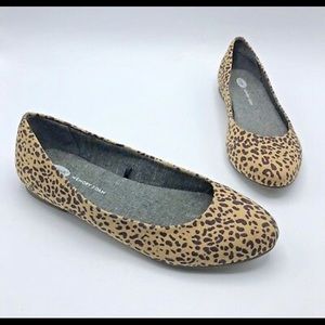 Memory Foam Leopard Print Georgie Flats